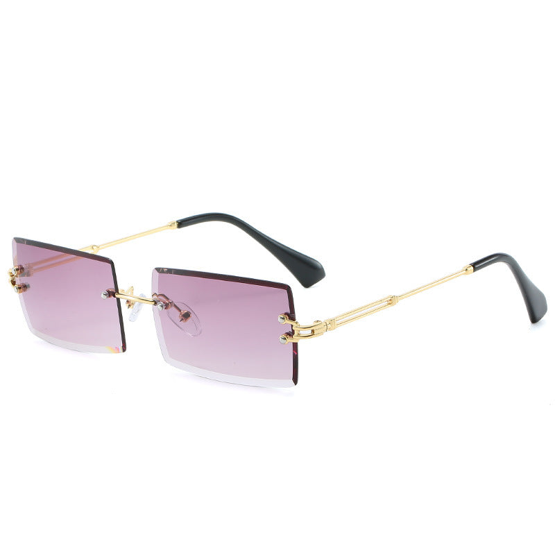 Gafas de sol cuadradas de borde de corte sin marco de PC al por mayor